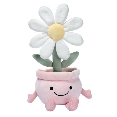 Image of Lambs & Ivy Daisy Dreams Poseable Flower Pot Plush Stuffed Animal Toy - 11 Inch