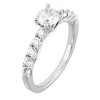 Pompeii3 1 1/4 Ct Diamond Woven Design Engagement Ring 14k White Gold Round Cut - 3 of 4