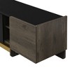 ORRD Modern Luxury TV Stand for 70-Inch TVs, 1 Drawer & 2 Cabinets, Light Wood Grain & Gold Accent Media Console,White - 2 of 4