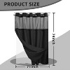 LunaLulinlk No Hook Slub Textured Shower Curtain,Black - 2 of 4