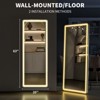 BEAUTYPEAK 60"x16" LED Full Length Mirror, Dimmable 3-Color, Floor/Wall Mounted Full Body Dressing Mirror for Bedroom, Living Room, Closet, White - 4 of 4