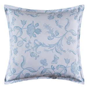 C&F Home 26" x 26" Colonial Williamsburg Eliza Lace Blue Cotton Euro Sham - Machine Washable - 1 of 3