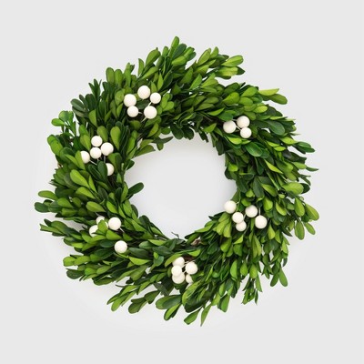 Photo 1 of 10.5 Preserved Boxwood Wreath - Sugar Paper + Target