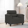 vidaXL Sofa Chair Living Room Upholstered Chair with Armrest Microfiber Fabric - 2 of 4