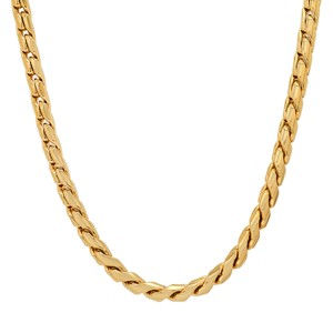 Steeltime Men's stainless steel fancy link necklace. Color Options: Silver, Gold, Oxidized - 1 of 4