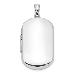Black Bow Jewelry Sterling Silver 30mm Polished Rectangular Locket - 1 of 4