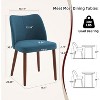 2PCS Dining Chair,Upholstered Dining Chair with Wood Legs, Wing Backrest,Kitchen Chairs with Thick Cushions for Dining Room, Living Room - 2 of 4