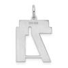 Black Bow Jewelry Sterling Silver, Jersey Collection, Medium Number 71 Pendant - 3 of 4