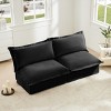Upholstered Modular Sectional Sofa, 2 Seater Armless Sectional Sofa with Free Combination, Sectional Sofas with Chenille Fabric-Cuddlewood - 3 of 4