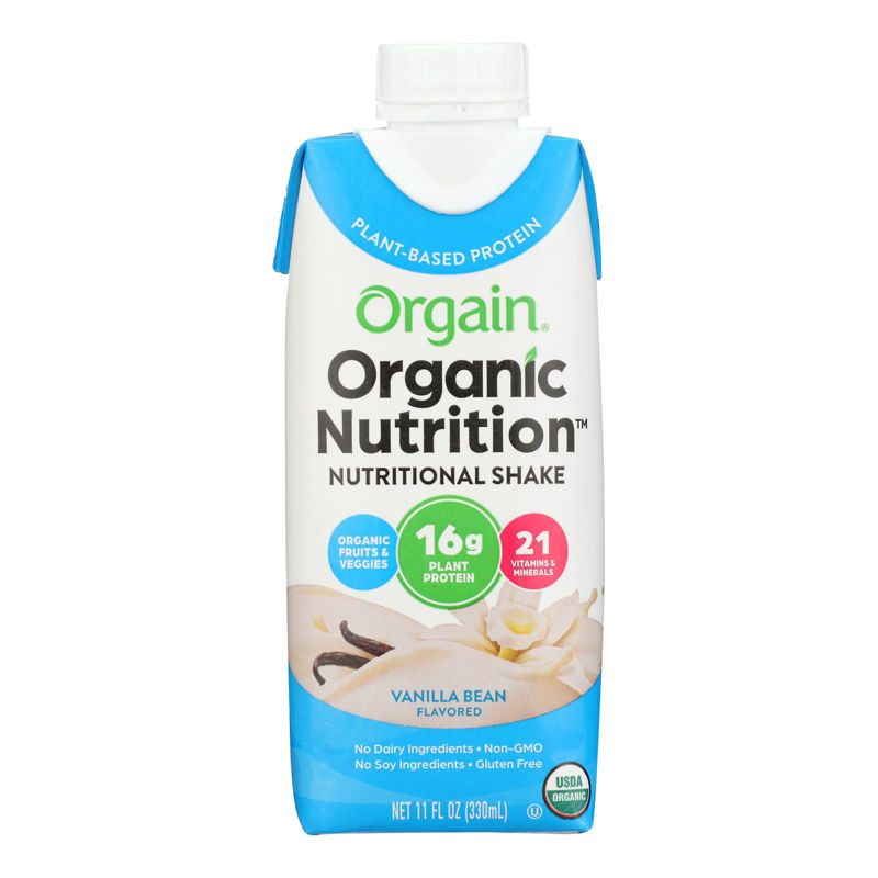 Orgain Organic Vanilla Bean Nutritional Shake - Case of 12/11 oz, 2 of 7