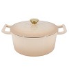 MegaChef 5.3 Quarts Round Enameled Cast Iron Dutch Oven Casserole with Self Basting Lid - 2 of 4