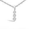 Haus of Brilliance Silver 1/7 Cttw Lab Grown Diamond Three Stone Diamond Pendant Necklace - 2 of 4