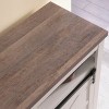 GlasFlength TV Stands and Consoles Entertainment Center with Sliding Barn Doors and Storage Shelves for Living Room, White, 58.11"*15.35"*33.03" - 3 of 4