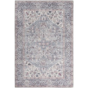 Nourison New Concept Washables Back to College Vintage Medallion Indoor Non-Slip Flatweave Rug - 1 of 4
