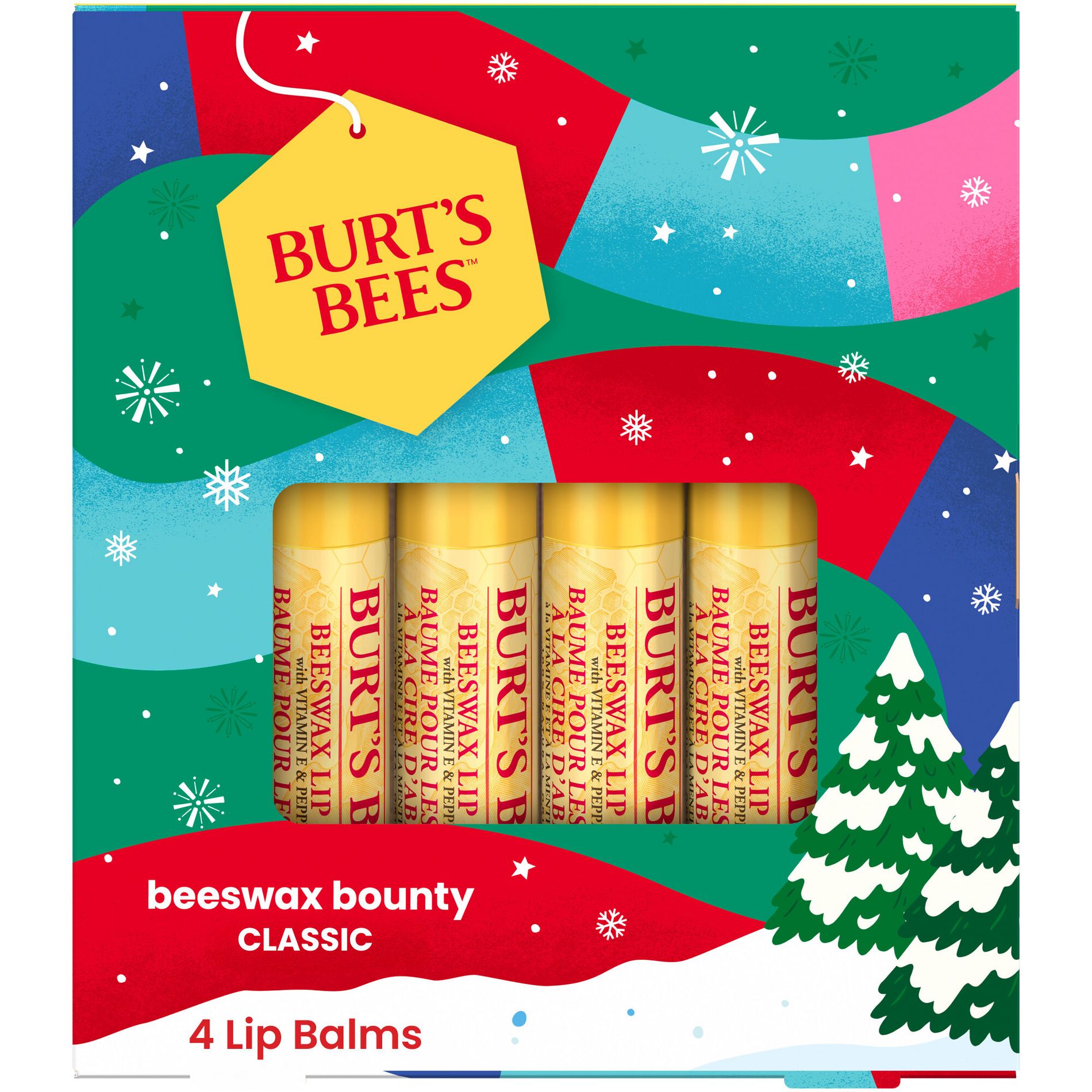Burt's Bees Beeswax Bounty Lip Balm Gift Set - Classic - 4ct