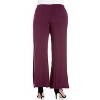 24seven Comfort Apparel Women's Plus Women's Plus Wide-leg Palazzo Pants - image 3 of 4