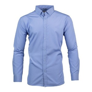 Chaps Mens Slim Fit Dress Shirt Wrinkle Resistant Stretch White Long Sleeve Shirts for Men Formal - 1 of 4