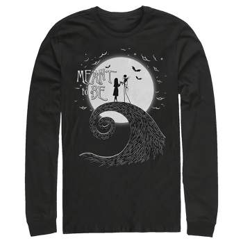 Men's The Nightmare Before Christmas Halloween Jack Skellington Sally Meant to Be Long Sleeve Shirt