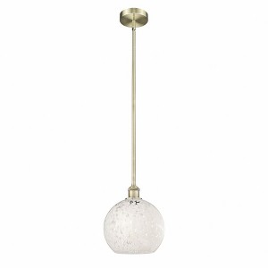 White Mouchette - 1 Light Stem Hung Mini Pendant In Modern Style-11.25 Inches Tall and 10 Inches Wide - 1 of 1