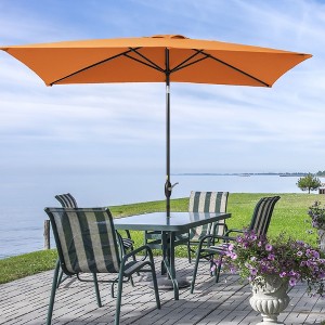 Sonkuki 10×6.5FT Rectangular Patio Umbrella with 200gsm Solution-Dyed Fabric - 1 of 4