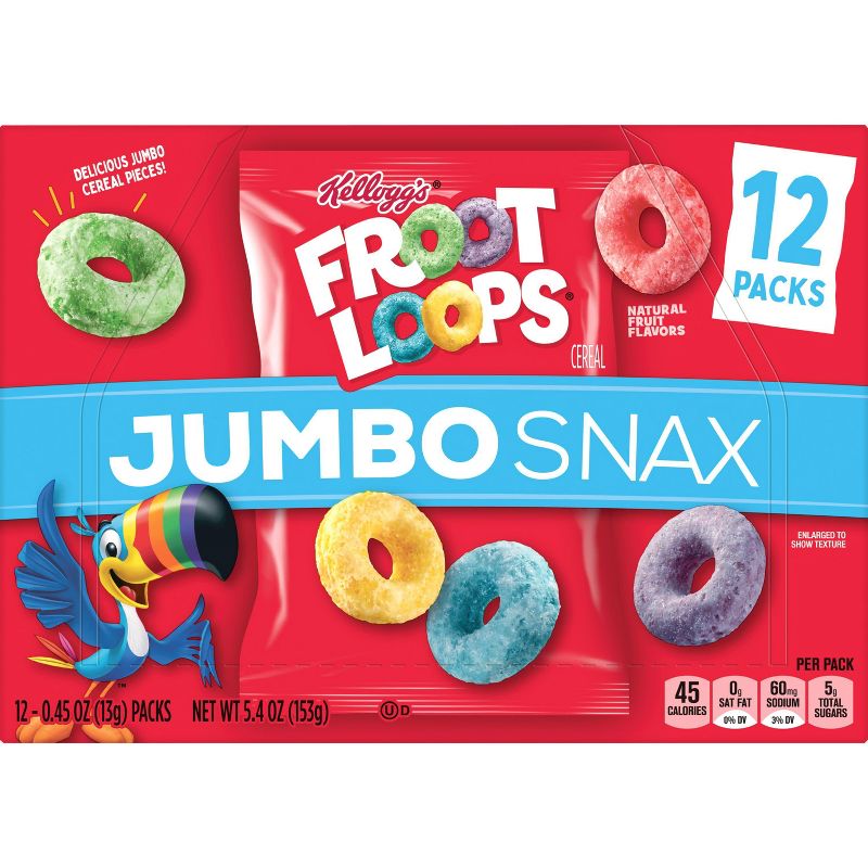 Kellogg&#39;s Snax Froot Loops Jumbo Caddy Cereal - 5.4oz, 6 of 15
