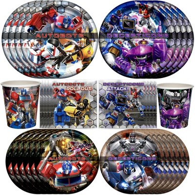 Treasures Gifted Transformers Party Tableware Classic Set for 32 Guests