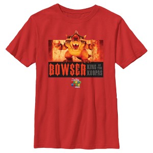 Boy's The Super Mario Bros. Movie Bowser King of the Koopas Fire Scene T-Shirt - 1 of 4