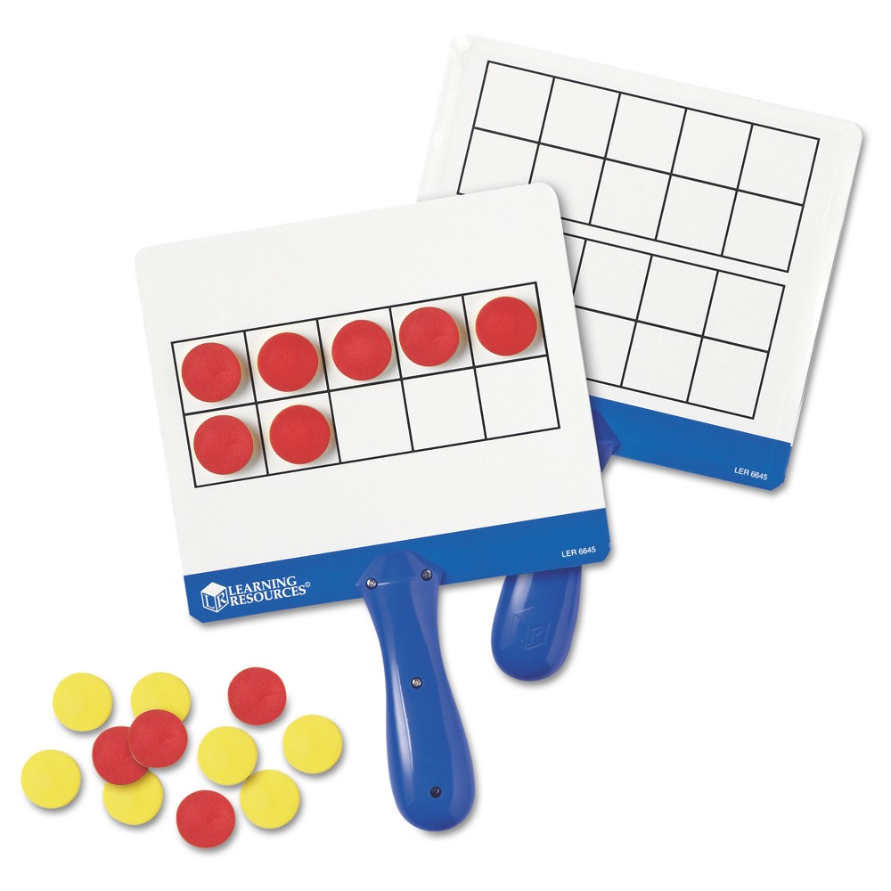 UPC 765023066456 product image for Learning Resources Magnetic Ten Frame Boards, 4 Blue/White Boards, 100 Red/Yello | upcitemdb.com