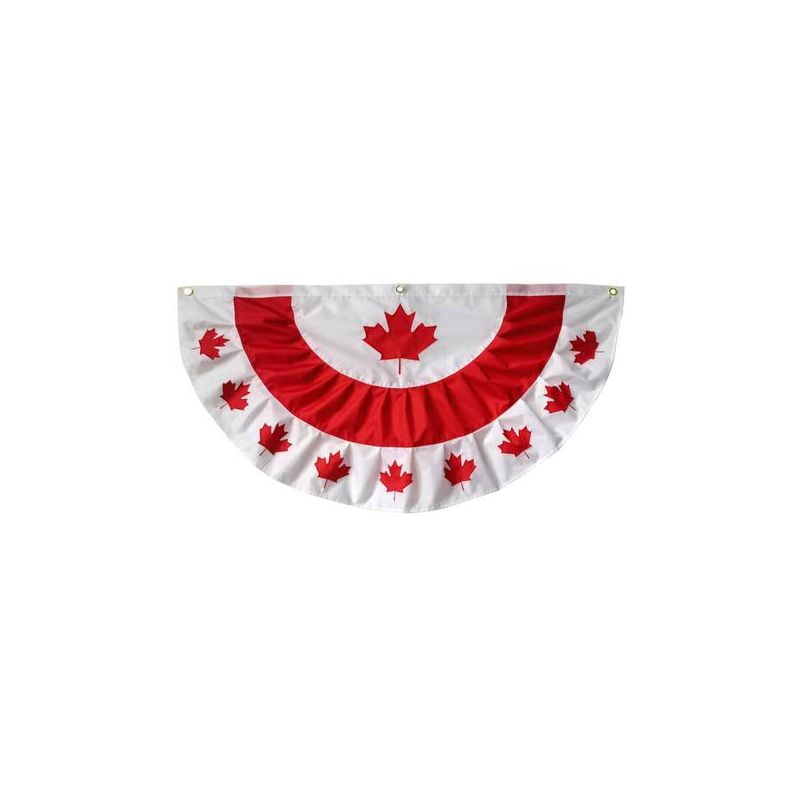 Canadian Maple Leaf 48" x 24" Pleated Bunting with Brass Grommets Briarwood Lane, 2 of 4