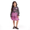 Andy & Evan  Kids  Purple Long Sleeve Top w/Skirt Set - 2 of 4