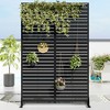 Dovelina Outdoor Freestanding Metal Privacy Screen Decorative Garden Fence - 2 of 4