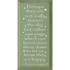 Slickblue Wood Memorial Sign – Loved Ones Watching From Stars Quote – Rustic Decor Accent – 9x18, Color Options - 1 of 3