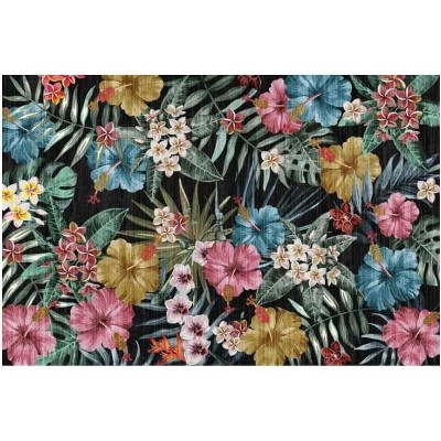 Machine Washable Vintage Floral Rug - Stain Resistant, Non-Slip Low Pile Soft Faux Wool Area Rug for Bedroom, Dining Room, Kitchen, Nursery, Office