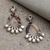 SOHI Women's Silver Marble Drop Earrings - 2 of 3