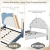 Kids Bed Frame With Panda-Shaped Headboard-Upholstered Platform Bed with Berber Fleece, No Box Spring Needed, Easy Assembly - 4 of 4