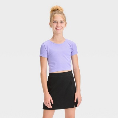 Art Class Girl's 14/16 Purple Lavender Boxy Graphic Tee Shirt Aspen  Colorado NEW