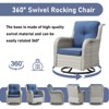 Gymojoy Outdoor Swivel Chairs with Side Table Glider Chairs Set of 3 - 4 of 4