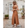Women's Sleeveless Spaghetti Strap Satin Dress Backless Bodycon Sexy Cocktail Beach Evening Party Club Midi Dresses - 4 of 4