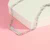 Girls' Thin Tag ID Figaro BraceletBracelet Sterling Silver - In Season Jewelry - 4 of 4