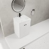 SEVOBAL Bathroom Vanities Freestanding Vanity 24 Inch with Resin Sink and Soft Close Doors for Bathroom, White, 23.6"*19.7"*35.4" - 2 of 4