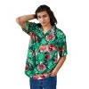 Jurassic Park Dinosaurs & Jungle Foliage AOP Short Sleeve Woven Button-Down Men's Shirt-Medium - 4 of 4