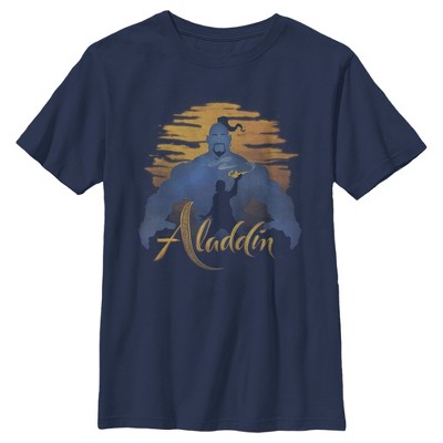 Boy's Aladdin Aladdin Genie Sunset Silhouette T-Shirt