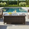 Richmond Truffle Wicker Coffee Table with Glass Top Outdoor Furniture, 40 in L x 22 in W 18 in H - 4 of 4