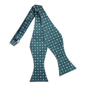 Men's Geometric Printed Design 2.75" x 4.75" Adjustable 16" - 21" Self-Tie Bow Tie - 1 of 4