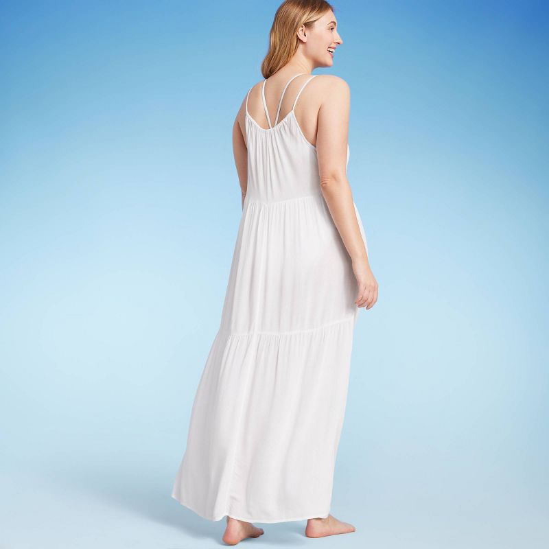 Women's Tiered Cover Up Maxi Dress - Shade & Shore™ White, 6 of 7