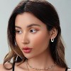 Gold Chunky Hoop Earrings Set for Women, 14K Gold Plated Twisted Huggie Hoop Earring, Thick Open Hoops Set Lightweight - 3 of 4