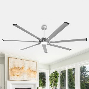 Parrot Uncle 100" 84" LED Industrial Ceiling Fan with Light and Remote - 1 of 4