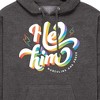 Men's - Instant Message - He Him Pronouns Graphic Fleece Pullover Hoodie - 2 of 4