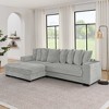 110.63" Corduroy L-Shaped Modular Sectional Sofa with Ottoman and Removable Cushions - 4 of 4
