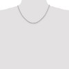 Black Bow Jewelry 3.75mm, Sterling Silver Fancy Satin Rolo Chain Necklace - 2 of 4
